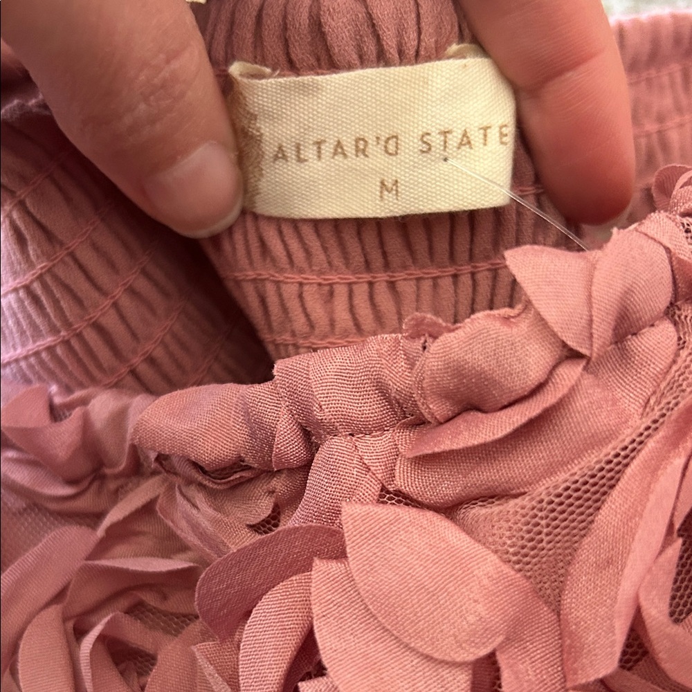 Altar'd State Pink Textured Dress - Picture 3 of 6
